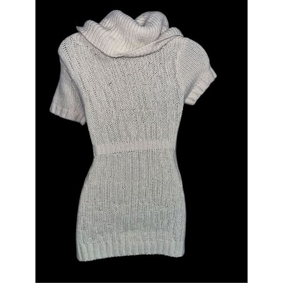NEW WITH TAGS Beautiful BCBGMaxAzria BCBG Cozy turtleneck Cream Stretchy wool bl - Picture 3 of 9